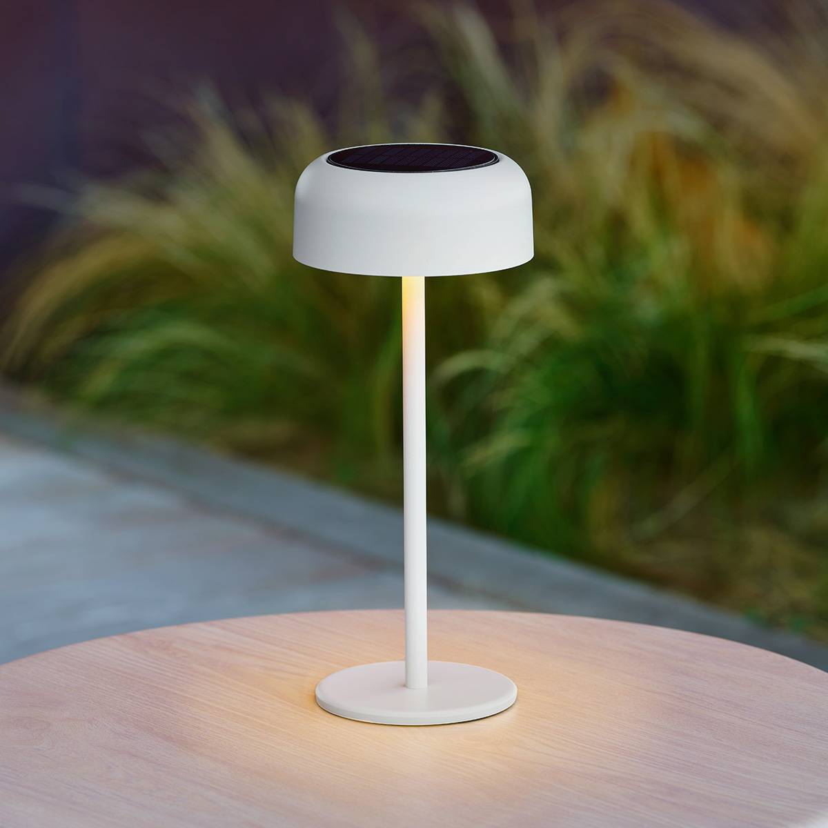 Lámpara solar BOLTY Grafito H.30 cm - Aluminio Arcilla
