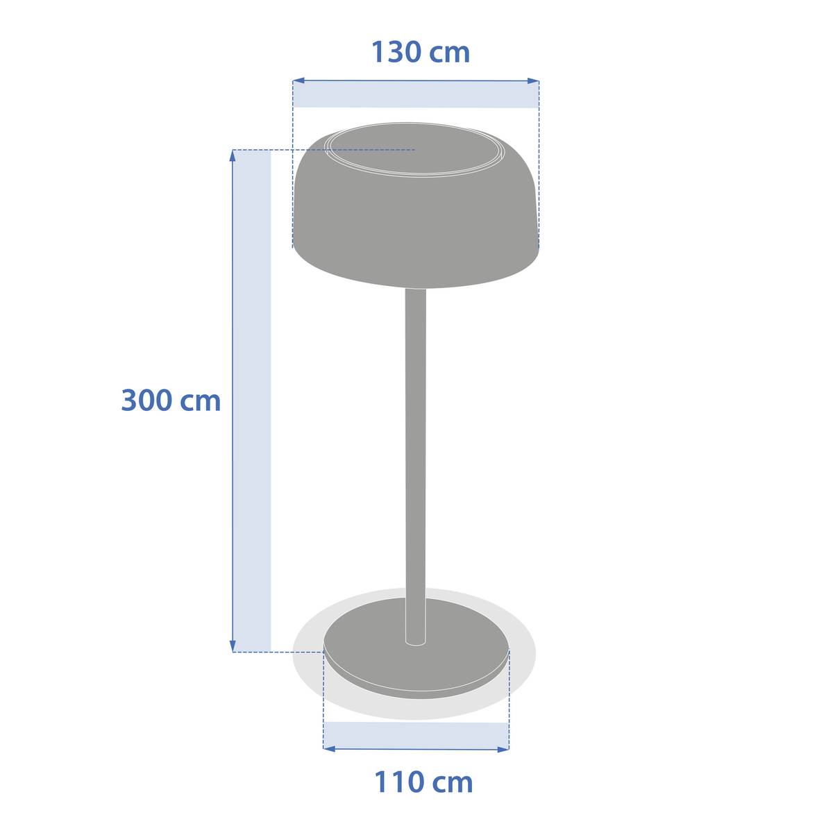 Lámpara solar BOLTY Grafito H.30 cm - Aluminio Arcilla