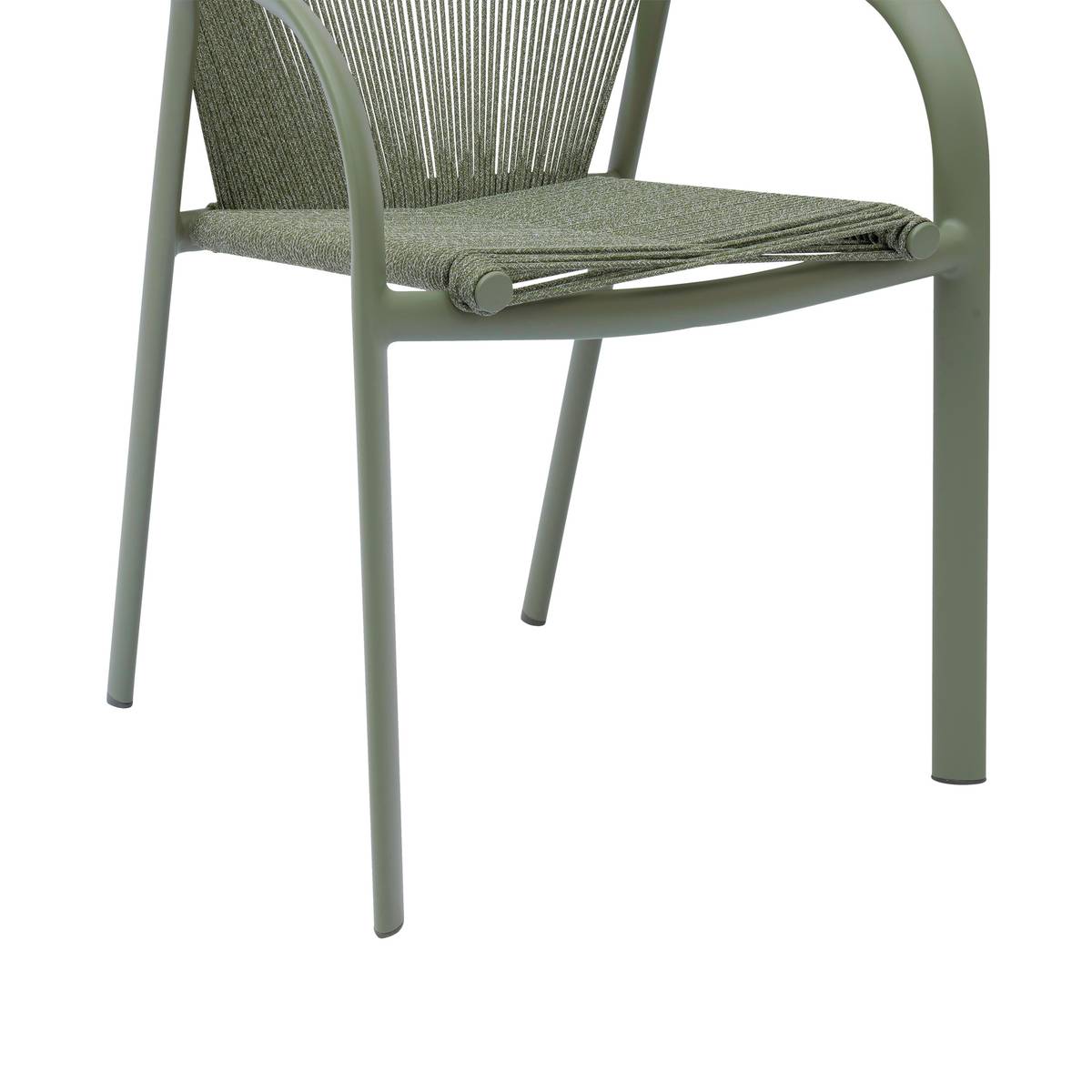 Silla de jardín con reposabrazos RIU Salvia / Verde laurel Aluminio tratado con epoxi, Poliéster Salvia / Verde laurel