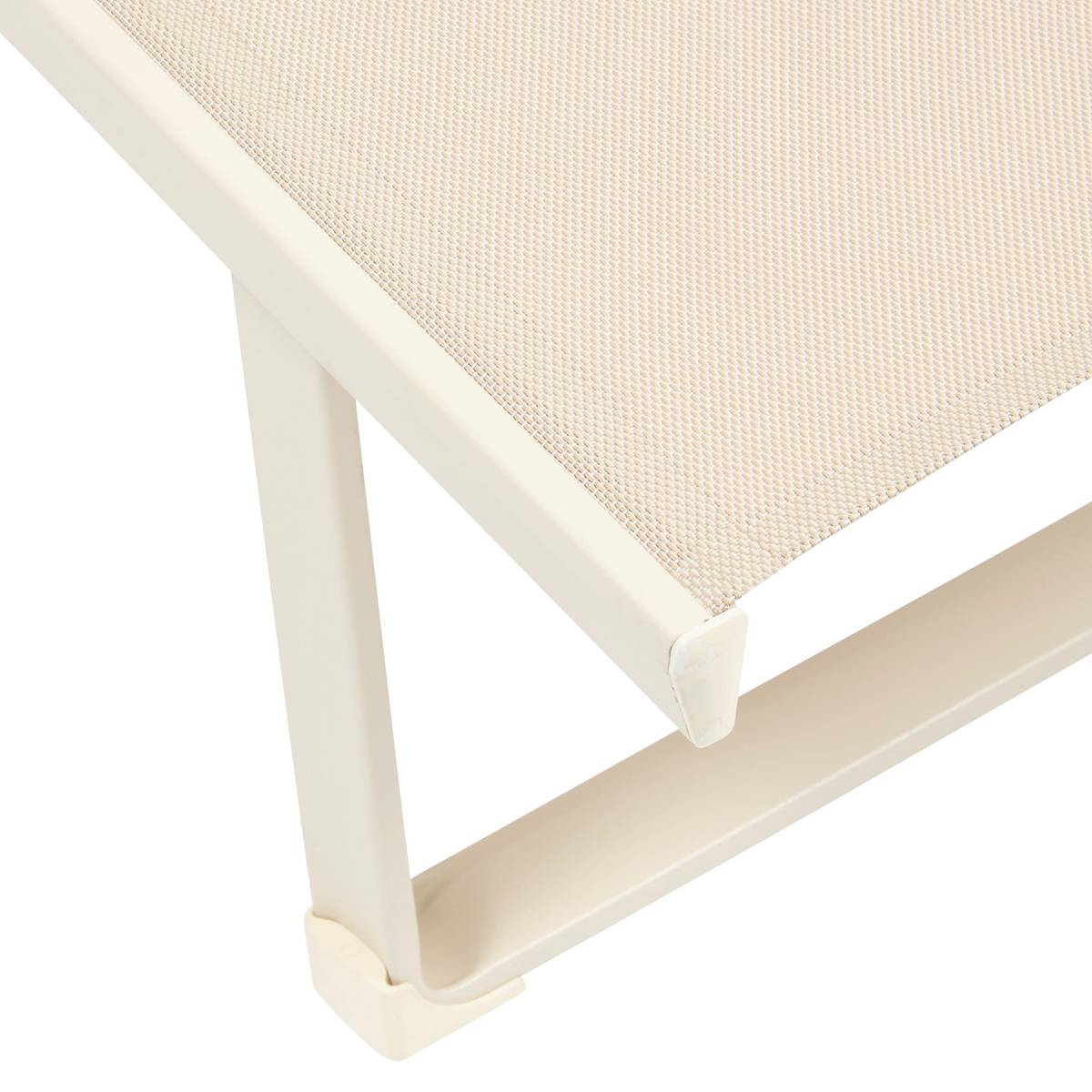 Tumbona BAYAMO Lino / Arcilla 5 posiciones - Aluminio tratado con epoxi, Texaline Lino / Arcilla