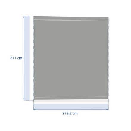 Estor para pérgola EVONIS Grafito Para EVONIS Lateral 3 m - 2,7 m - Aluminio, Texaline