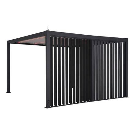Persiana vertical EVORA Grafito Para EVORA Lado 3 m - 2,7 x 2,3 m - Aluminio con tratamiento epoxi