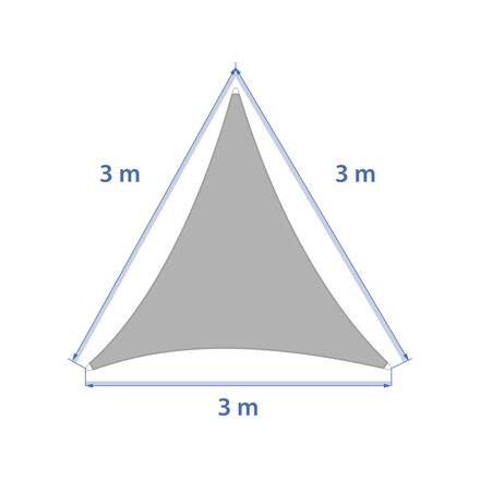 Vela de sombra triangular ELYORA Café 3 x 3 m - Poliéster