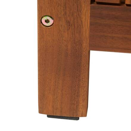 Baúl de almacenamiento Beige 100L - Acero, Acacia certificado FSC®