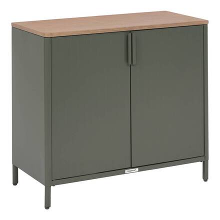 Aparador de jardín IRONIA Verde laurel 90 x 45 x 86 cm - Acero galvanizado, Tratamiento antióxido reforzado