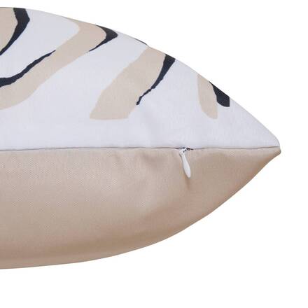 Funda de cojín de exterior cuadrada TILEO Beige 40 x 40 cm - Poliéster