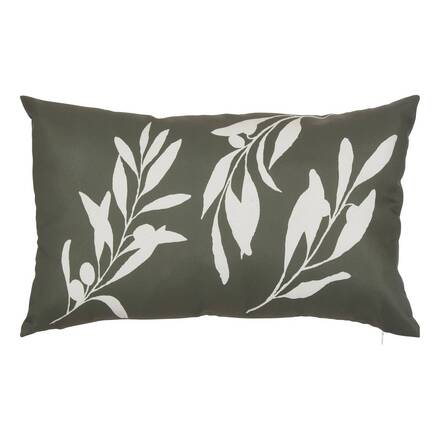 Funda de cojín de exterior rectangular TILEO Verde oscuro 50 x 30 cm - Poliéster