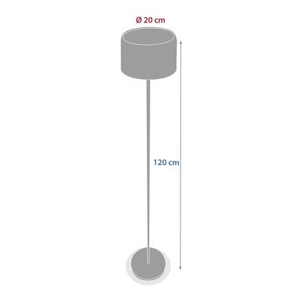 Lámpara de pie solar BOLTY Grafito D. 21 cm - Aluminio