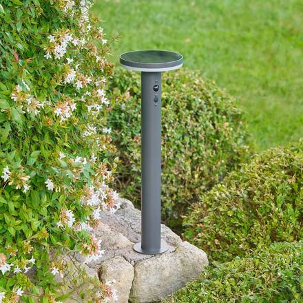 Bolardo solar exterior DETEKT Grafito D.15,5 cm - Aluminio