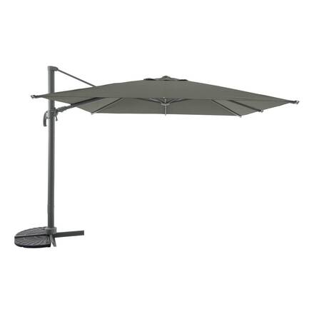 Parasol lateral cuadrado inclinable MELHIA Verde laurel 3 x 3 m - Aluminio, Acero, Olefina