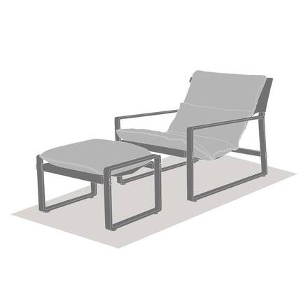 Sillón relax de jardín LAMBINIO Beige / Verde laurel Aluminio tratado con epoxi - Olefina