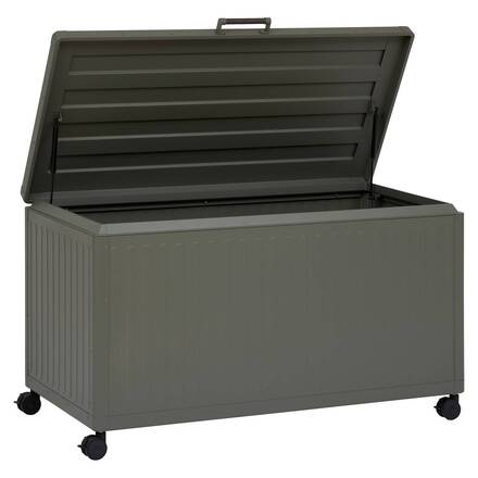 Baúl de almacenamiento EDENIO Verde laurel 670 L - Acero tratado con epoxi, Aluminio tratado con epoxi