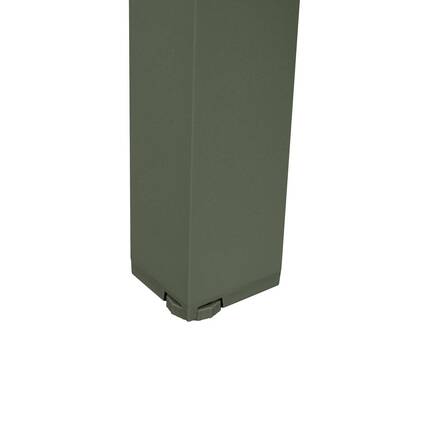Mesa de jardín rectangular ÉVASION Lino / Verde laurel 4 plazas - Aluminio con recubrimiento de epoxi
