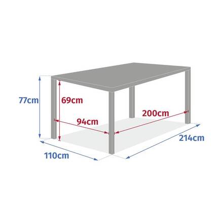Mesa de jardín rectangular extensible ÉVASION efecto madera Honey / Caoba 10 plazas - Aluminio recubierto de epoxi