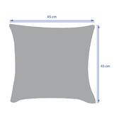 Cojín decorativo SOLFIA Gris pizarra 45 x 45 cm - Poliéster Gris ardoise