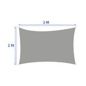 Vela de sombra rectangular ELYORA Verde laurel 3 x 2 m - Poliéster Laurel