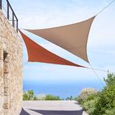 Vela de sombra triangular ELYORA Café 3 x 3 m - Poliéster Café