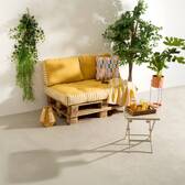 Cojín para uelo exterior rectangular POOLSIDE Amarillo 120 x 80 cm - Algodón Amarillo
