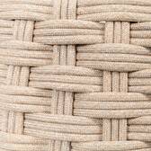 Puf de jardín redondo OBBAE Lino Beige 48,5 x 48,5 x 38 cm - Aluminio tratado con epoxi, Poliéster, Textilene Beige lin