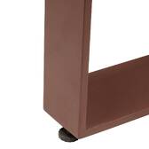 Mesa de centro de jardín cuadrada ALLURE Lino / Caoba 97 x 97 x 36 cm - Aluminio con recubrimiento de epoxi Lino / Marrón caoba