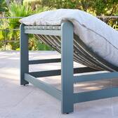Cama de piscina MOREAL Verde laurel Aluminio, Poliéster Laurel