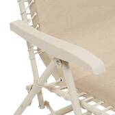 Sillón relax de jardín SILOS Beige lino Acero recubierto de epoxi, Texaline Beige lin
