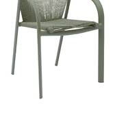 Silla de jardín con reposabrazos RIU Salvia / Verde laurel Aluminio tratado con epoxi, Poliéster Salvia / Verde laurel