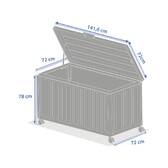Baúl de almacenamiento EDENIO Verde laurel 670 L - Acero tratado con epoxi, Aluminio tratado con epoxi Laurel