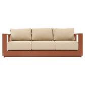 Conjunto de jardín giratorio ALLURE Beige / Caoba 5 plazas - Aluminio tratado con epoxi, Poliéster Beige Zebrano / Marrón caoba