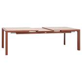 Mesa de jardín rectangular extensible ÉVASION efecto madera Honey / Caoba 10 plazas - Aluminio recubierto de epoxi Efecto madera Honey / Marrón caoba
