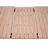 Mesa de jardín rectangular extensible ÉVASION efecto madera Honey / Caoba 10 plazas - Aluminio recubierto de epoxi Efecto madera Honey / Marrón caoba