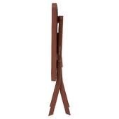 Mesa auxiliar de jardín plegable cuadrada GREENSBORO Caoba 40 x 40 cm - Acero, Tratamiento Antioxidante Reforzado Marrón Caoba