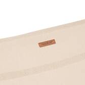 Tumbona BONAO Lino / Caoba 2 ruedas - Aluminio recubierto de epoxi, Texaline Lino / Marrón caoba