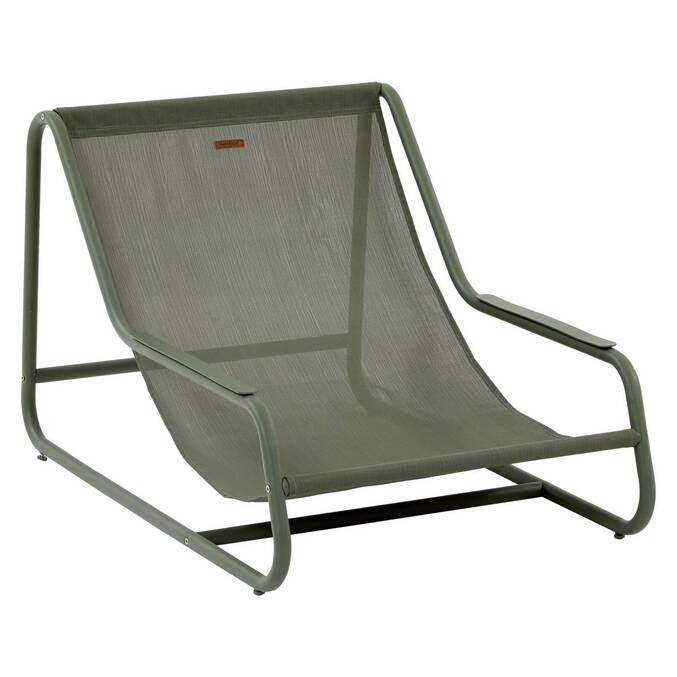 Butaca de jardín CELESTAM Verde laurel Acero tratado con epoxi, Tratamiento reforzado contra el óxido, Texaline Laurel