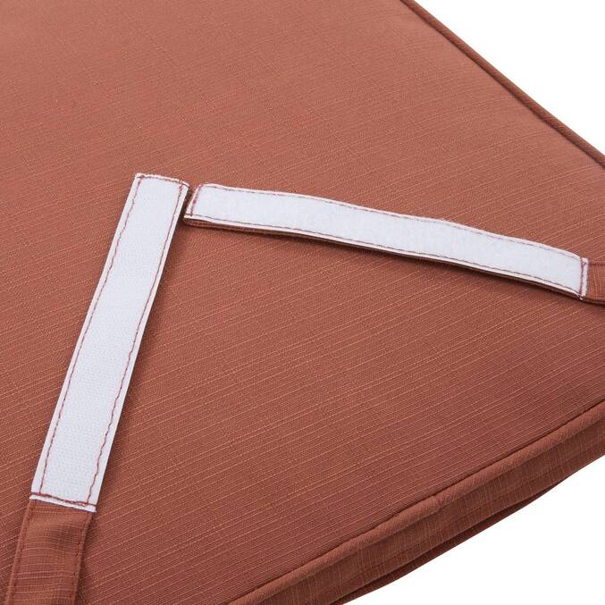 Cojín para silla KORAÏ Caoba 40 x 40 cm - Poliéster Marrón Caoba