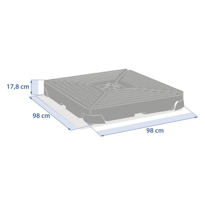Base de sombrilla SOLIVIO Grafito 98 x 98 x 19,6 cm - Plástico Grafito