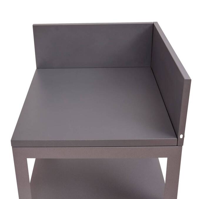 Módulo de esquina para cocina de verano OXYANA Grafito 110 x 60 x 60 cm - Acero galvanizado, Tratamiento antioxidante reforzado Grafito