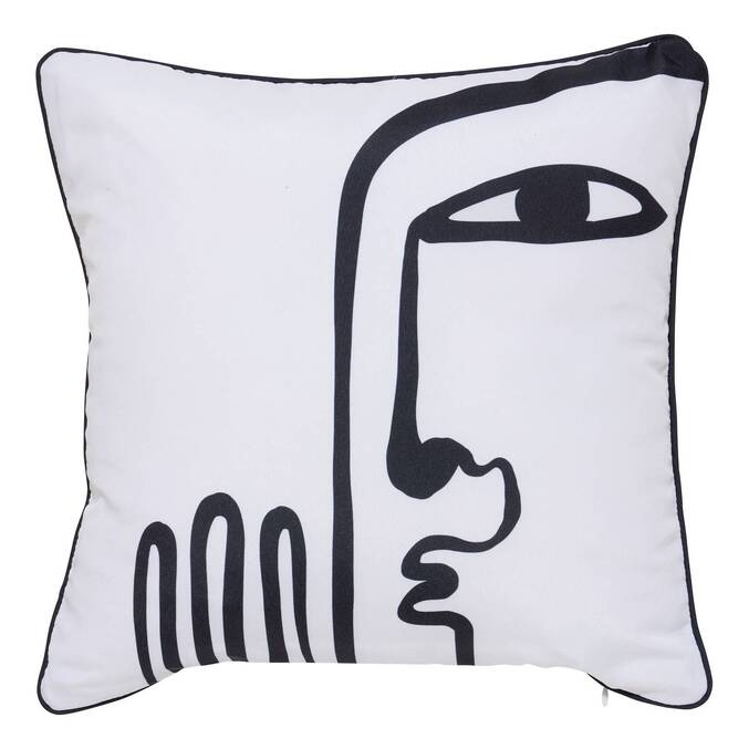 Funda de cojín de exterior cuadrada NOLAN Blanca 40 x 40 cm - Poliéster9