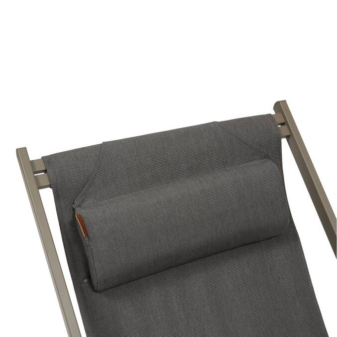 Tumbona plegable de jardín LUNIVIA Café 5 posiciones - Aluminio tratado con epoxi, Texaline3443