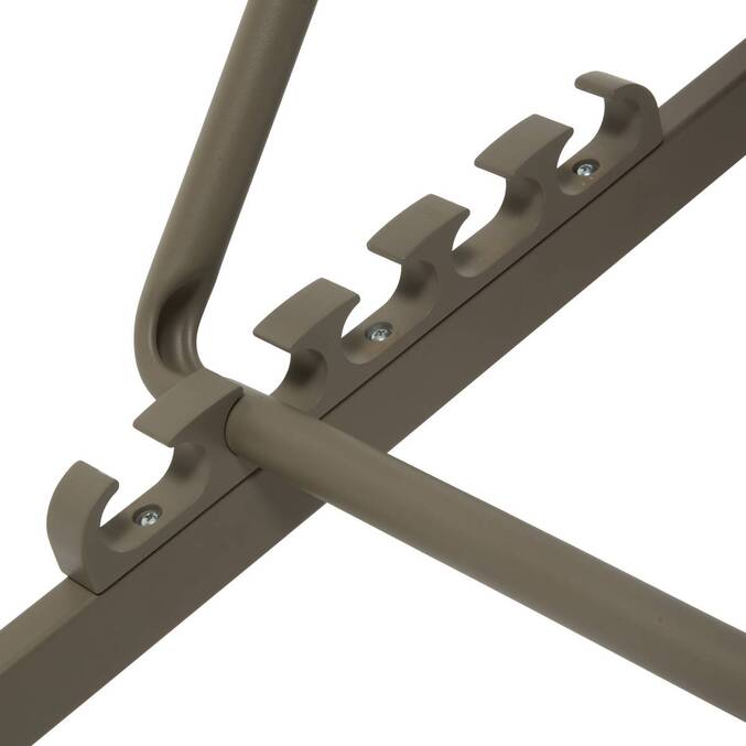 Tumbona plegable de jardín LUNIVIA Café 5 posiciones - Aluminio tratado con epoxi, Texaline3443
