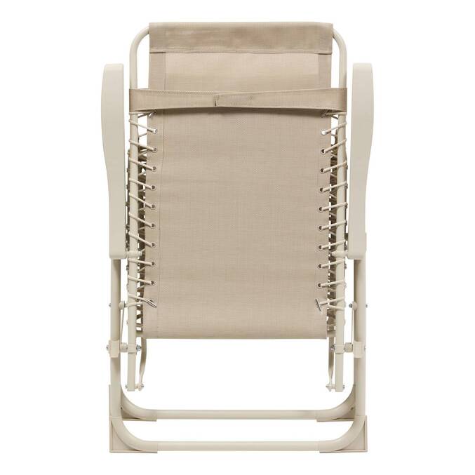 Sillón relax de jardín SILOS Beige lino Acero recubierto de epoxi, Texaline Beige lin