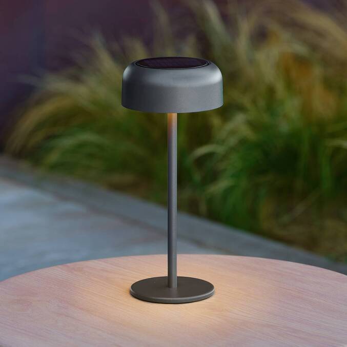 Lámpara solar BOLTY Grafito H.30 cm - Aluminio3500