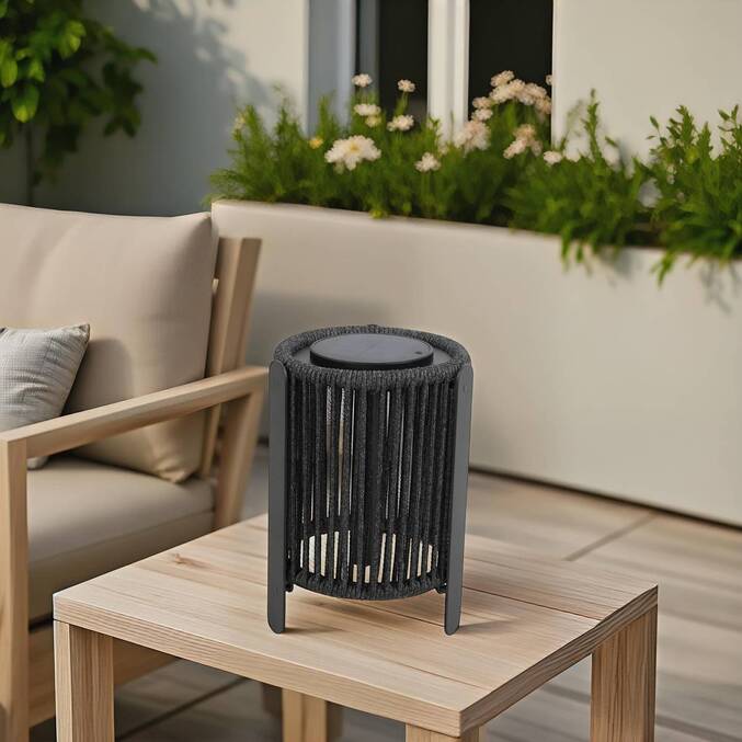 Lámpara de exterior LINY Gris D. 22,5 cm - Aluminio, Algodón3500