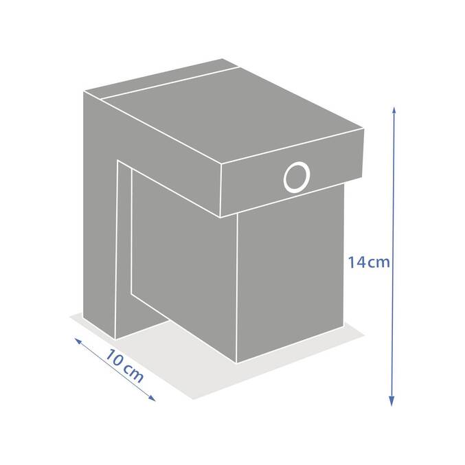 Aplique de pared MULTY Grafito 13 x 14 x 10 cm - Aluminio3500