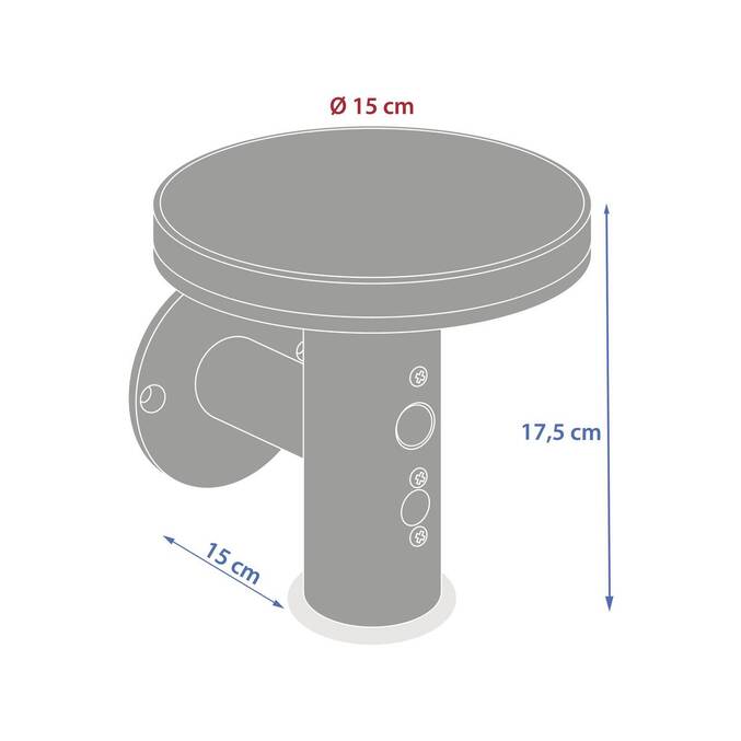 Aplique de pared DETEKT Grafito D.15,5 cm - Aluminio, Policarbonato3500