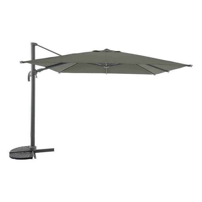Parasol lateral cuadrado inclinable MELHIA Verde laurel 3 x 3 m - Aluminio, Acero, Olefina Laurel