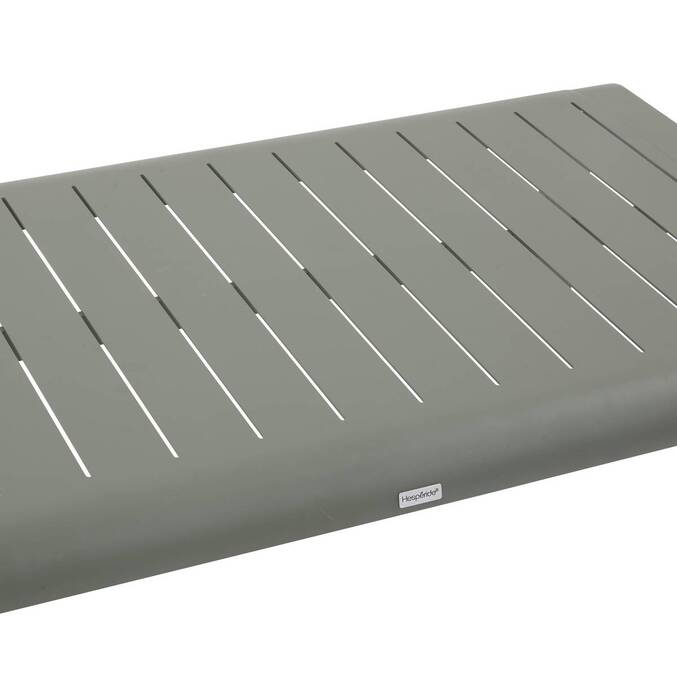 Conjunto de jardín DOMILLY Verde laurel 5 plazas - Aluminio tratado con epoxi, Olefina Beige / Verde laurel
