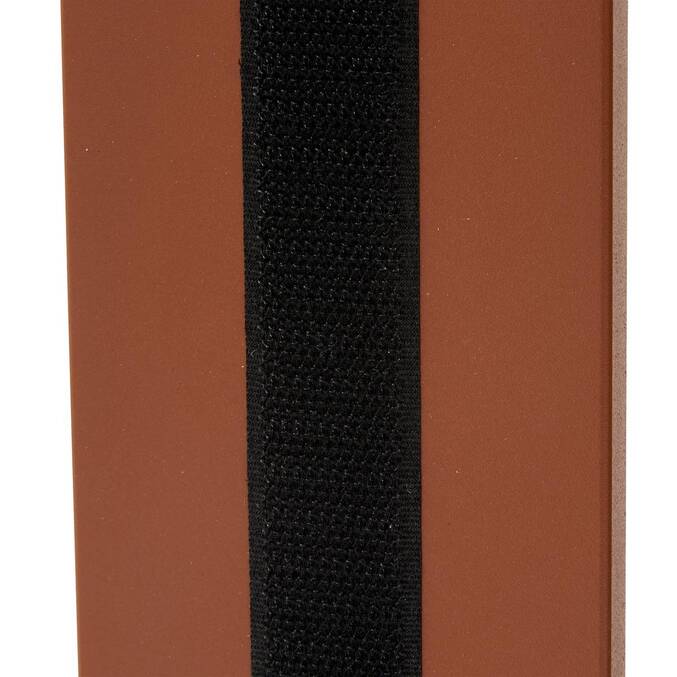 Sofá esquinero de jardín ALLURE Beige / Caoba 5 plazas - Aluminio tratado con epoxi, Poliéster Beige / Marrón caoba