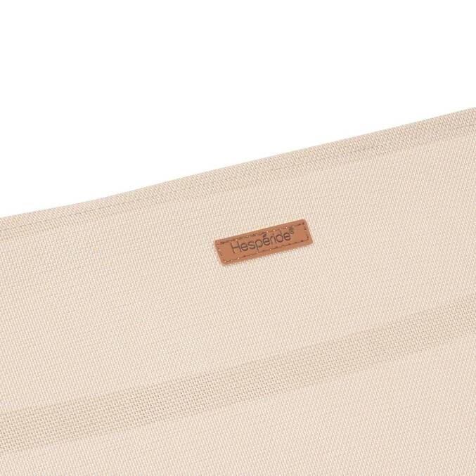 Tumbona BONAO Lino / Caoba 2 ruedas - Aluminio recubierto de epoxi, Texaline3880