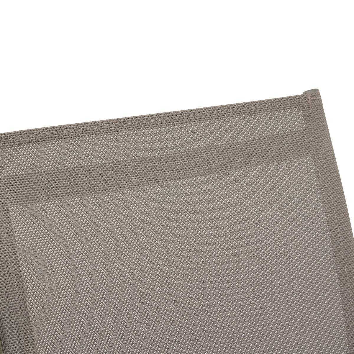 Silla de jardín con reposabrazos AXANT Dátil / Café Aluminio tratado con epoxi, Texaline Dátil / Café